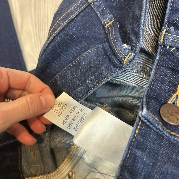 Women’s GAP 30T 30 Tall Real Straight Jeans Dark Wash 364618 - Picture 6 of 12